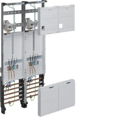 Hager Komplettfeld ZK33X3T | Zählerfeld 2 ZP 2-feld | 1050x500x122mm | 5-phasig | weiß RAL 9010 | universZ