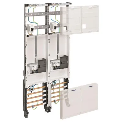 Hager Zählerschrank ZK34C3N | 2 Zählerplätze | 2-feldrig | 1050mm | Hessen | 63A | Stahlblech RAL 9010