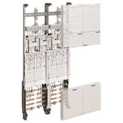 Hager ZK3EF14N Zählerschrank | 4 Zählerplätze eHZ | 2-feldrig | 1-stöckig | 1050x500mm | RAL 9010