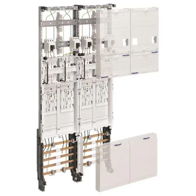 Hager Komplettfeld ZK3EH24 | Zählerschrank 4 Zählerplätze eHZ | 2-feldrig | 1050x500mm | DSS | universZ | weiß