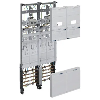 Hager Komplettfeld ZK3EL24T | Zählerkomplettfeld eHZ 4 Zählerplätze 2-feld | 1050x500x122mm | 5-phasig | weiß RAL 9010