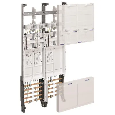Hager Komplettfeld ZK3EZ18N | Zählerschrank 3 Zählerplätze eHZ DSS | 2-feldrig | 1050x500mm | 5-polig | Weiß
