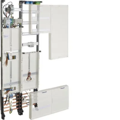 Hager Wärmepumpen-Komplettfeld ZK52XP | 2 Zählerplätze | 63A | 1350x500mm | 6 Reihen | Verdrahtet | weiß RAL 9010