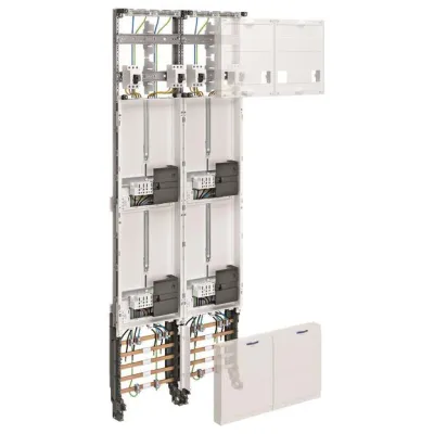 Hager Zählerschrank ZK54C7N | 4 Zählerplätze | 2-feldrig | 1350mm | Hessen | Stahlblech RAL 9010