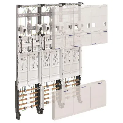 HAGER Komplettfeld ZL3EH26 | Zählerschrank 6 Zählerplätze | 3-feldrig | 1050x750x300mm | eHZ | DSS | OVAG | Weiß