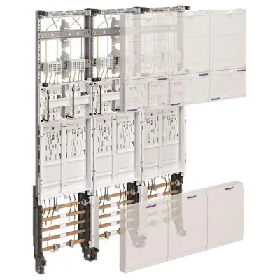 Hager Zählerschrank Komplettfeld ZL3EL26N | 6 Zähler eHZ | DSS | 3-feldrig | 5-polig | 1050x750x300mm | RAL9010