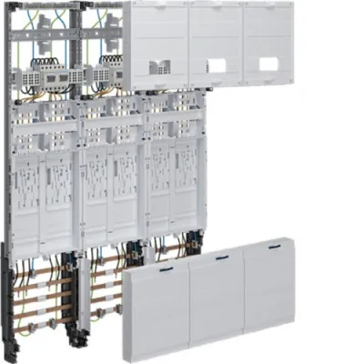 Hager Komplettfeld ZL3EL26T | Zählerfeld 6 ZP eHZ | 3-feldig | 1050x750x122 mm | 5-phasig | RAL 9010 weiß