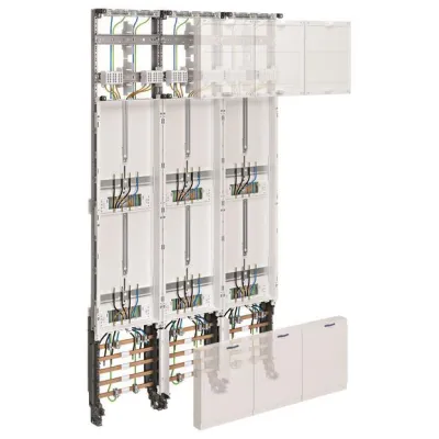 HAGER Zählerschrank ZL53X8 | 6 Zählerplätze | 3-feldrig | 1350x750mm | Aufputz | 3-/5-polig | univers Z