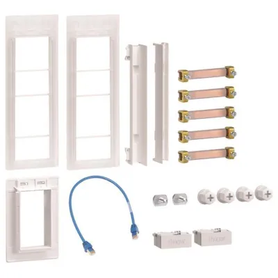 HAGER Verbindungssatz universZ eHZ ZM01MS | Sammelschienenverbinder 5-polig | 250A | Kupfer 12x5mm | weiß