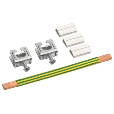Hager CU-Schiene ZM35PE | Sammelschienenverbinder 1-polig | 180x9x6mm | 35mm² | lamelliert | 2x Klemmen | grün/gelb