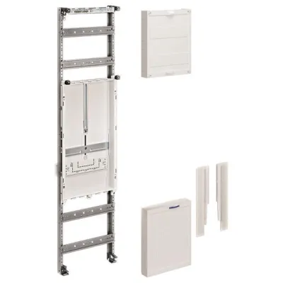 Hager Zählerschrank | ZU32A | 1-feldig | 2-reihig | 1 Zählerplatz | 1050x250mm | Stahlblech RAL 9010