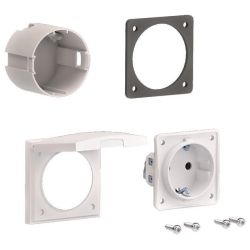 HAGER ZY02SD Bestückungspaket 1xSchuko für Flansch