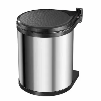 Hailo Einbau-Abfallsammler 3555-101 Compact-Box 15L | Edelstahl Mülleimer Küche | Schrank ab 40cm