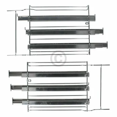 Haltegitterset mit Teleskopauszug 3-fach für Backbleche Rost Gorenje AC057