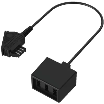 Hama TAE-Verteiler 00201124 | Telefon Adapter TAE-F Stecker auf 2x TAE-F + 1x TAE-N Kupplung | 3fach Anschluss