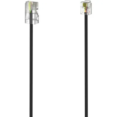 Hama DSL-Anschlusskabel 00201141 | 3m | Modular-Stecker 8p4c auf 6p4c | RJ45 auf RJ11 | vergoldete Kontakte | weiß