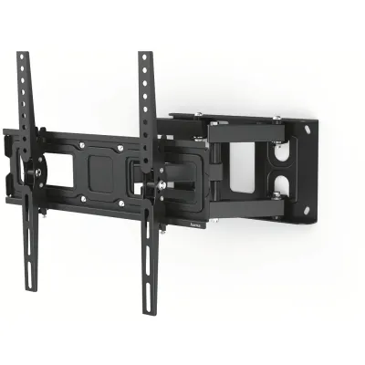 Hama TV-Wandhalterung Fullmotion 118125 | für 32-65 Zoll | schwenkbar & neigbar | max. 40kg | VESA 400x400 | Schwarz