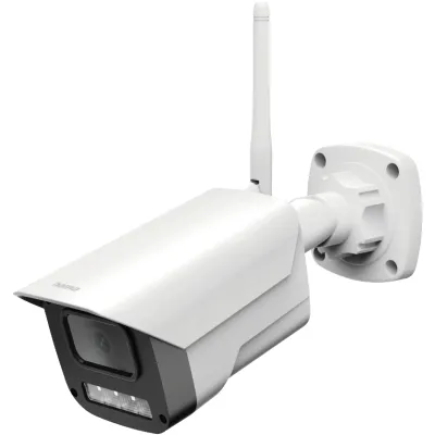 Hama Überwachungskamera Outdoor 176653 | WLAN IP Kamera | Full HD | Nachtsicht | Bewegungsmelder | App-Steuerung | Weiß