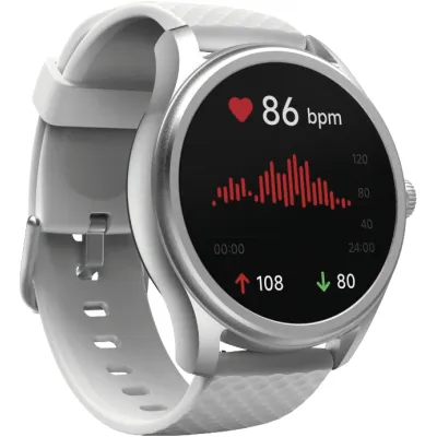 Hama Smartwatch 5010 178617 | 1,38" Touch | Telefonfunktion | WhatsApp | IP68 | Herzfrequenz | Silber