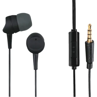 Hama In-Ear-Kopfhörer Kooky 184139 | Stereo Headset mit Mikrofon | kabelgebunden | 3,5mm Klinke | Schwarz