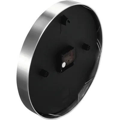 Hama Funkwanduhr 185883 Fidschi | DCF Funkuhr | 30cm Ø | geräuscharm | Aluminium | großes Ziffernblatt | Rose/Silber