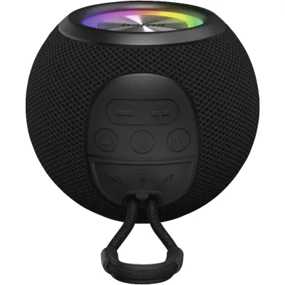 Hama Bluetooth-Lautsprecher 00188237 | Ball Shape Speaker | Tragbar | 5W | TWS Stereo | Stimmungslicht | USB-C | Schwarz