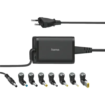 Hama Universal-Notebook-Netzteil 200002 | 65W | 15-19V | 8 Adapter | Überstromschutz | für Laptop | 100-240V