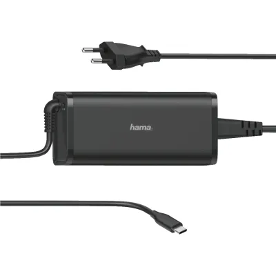 Hama Universal Notebook Netzteil 200007 USB-C 92W | Schnellladegerät 5-20V | 4600mA | Kurzschlussschutz | Schwarz