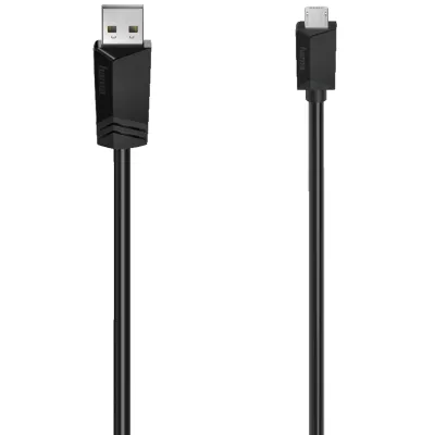 Hama Micro-USB-Kabel 200607 | USB 2.0 Datenkabel | 480 Mbit/s | 0,75m | doppelt geschirmt | schwarz