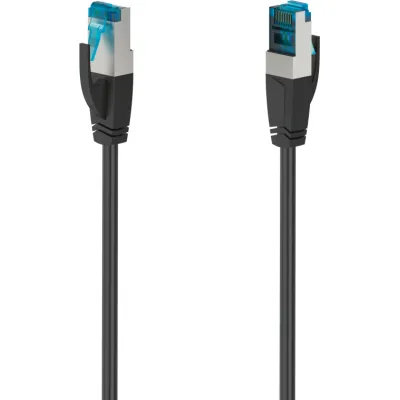 Hama Netzwerkkabel 00200681 | CAT 6a S/FTP Patchkabel | 3m | RJ45 Stecker | doppelt geschirmt | 10 Gbit/s | Schwarz