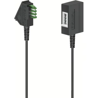 Hama Verlängerungskabel 00201102 | TAE-U Stecker auf TAE-U Kupplung | Telefonkabel | 10m | Schwarz