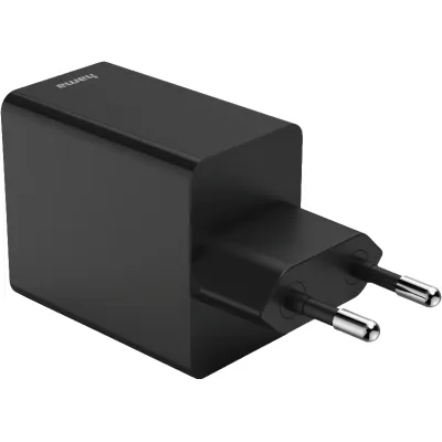 Hama Schnellladegerät 201990 | USB-C 1x & USB-A 3x | 35W | Power Delivery | Kompakt | Schwarz