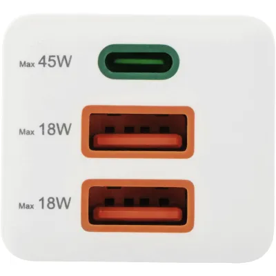 Hama Schnellladegerät 201995 Mini-Lader GaN | 45W USB-C & 2x USB-A | Quick Charge 3.0 | Universal Netzteil | Weiß