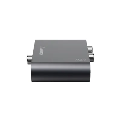 Hama Audio Konverter AC90 205198 | Digital auf Analog | Toslink & Koaxial Eingang | Cinch Ausgang | USB-Betrieb | Silber