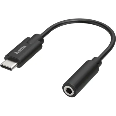 Hama Audio-Adapter 00205282 | USB-C auf 3,5-mm-Klinke | DAC | Stereo | für Smartphone & Tablet | Weiß