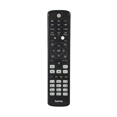 Hama Universalfernbedienung 221063 für Philips TVs | lernfähig | Smart-TV Tasten | leuchtende Tasten | Schwarz