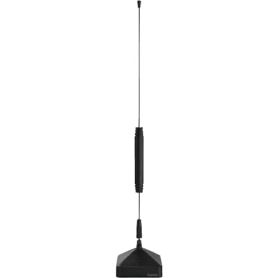 Hama Zimmerantenne 221081 DVB-T2 Stabantenne | DVB-T/DVB-T2/DAB+/UKW Empfang | passiv | 360° drehbar | schwarz