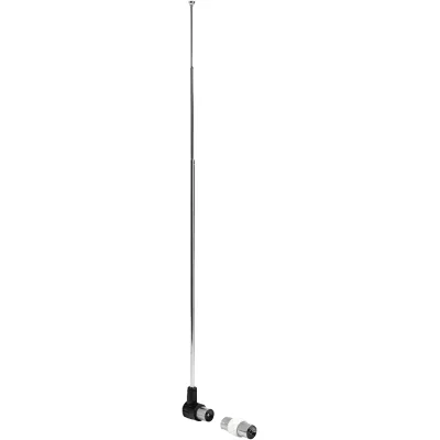 Hama Zimmerantenne 221086 | DVB-T2 DAB+ UKW Antenne | Mobil, passiv, Teleskop | Heimradio-Empfang | Silber