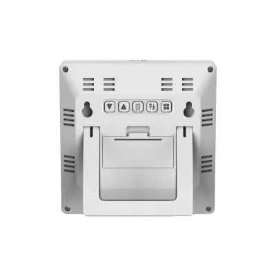 Hama Wetterstation Palawan 00222238 | Funkwetterstation mit Außensensor | Funkuhr | Wecker | Thermometer | Weiß