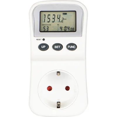 Hama Energiekostenmessgerät 223561 | digitaler Stromzähler LCD-Anzeige | Energiemessgerät Steckdose