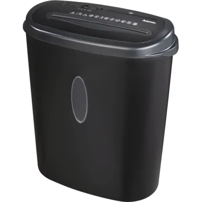 Hama Aktenvernichter Home X12CD 50544 | Cross-Cut Schredder | 12 Blatt | Papier, CDs, Plastikkarten | 21L | Schwarz