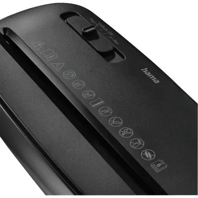 ElectronicPartner Aktenvernichter Classic S61 50581 | Strip-Cut | für Papier & Plastikkarten | 6 Blatt | Schwarz