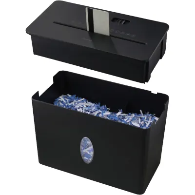 SAFE Aktenvernichter 50582 X40-B | Cross-Cut Schredder | DSGVO-konform | 4 Blatt | Plastikkarten | 8L | Schwarz