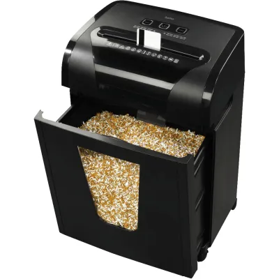 Hama Aktenvernichter 50590 M100 | Papierschredder für Büro | schwarz | 35x51,9x24,6 cm