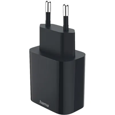Hama USB-C Ladegerät 86440 | Schnellladegerät 20W Power Delivery PD | Universal für iPhone & Samsung | Anthrazit