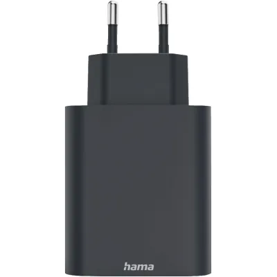 Hama Ladegerät 86444 | USB-A & USB-C | 45W Power Delivery | Schnellladefunktion | universal für USB-Geräte | Anthrazit