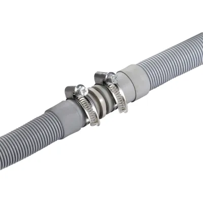 Xavax Ablaufschlauchverbinder 220729 | Ø 20 mm | für Waschmaschine & Geschirrspüler | 2 Schlauchschellen