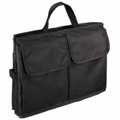 Hama Kofferraum-Organizer 83963 | Universal Auto Organizer groß | faltbar | 3 Fächer | Klett | Nylon | schwarz
