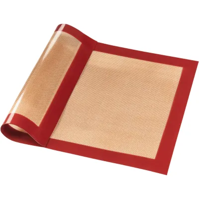Xavax Backmatte 00111470 | Silikon Backunterlage 30x40 cm | wiederverwendbar | Antihaft | braun/rot