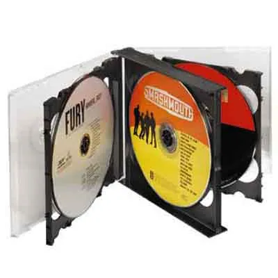 Hama CD-Multipack 51292 Leerhülle für 6 CDs | Kunststoff | transparente Aufbewahrung | platzsparend